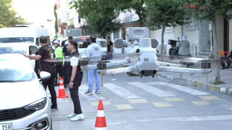 Okulun ilk günü dronlu sıkı önlem