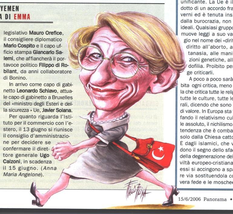 TÜRK DOSTU İTALYAN SİYASETÇİ EMMA BONİNO’YA VEDA