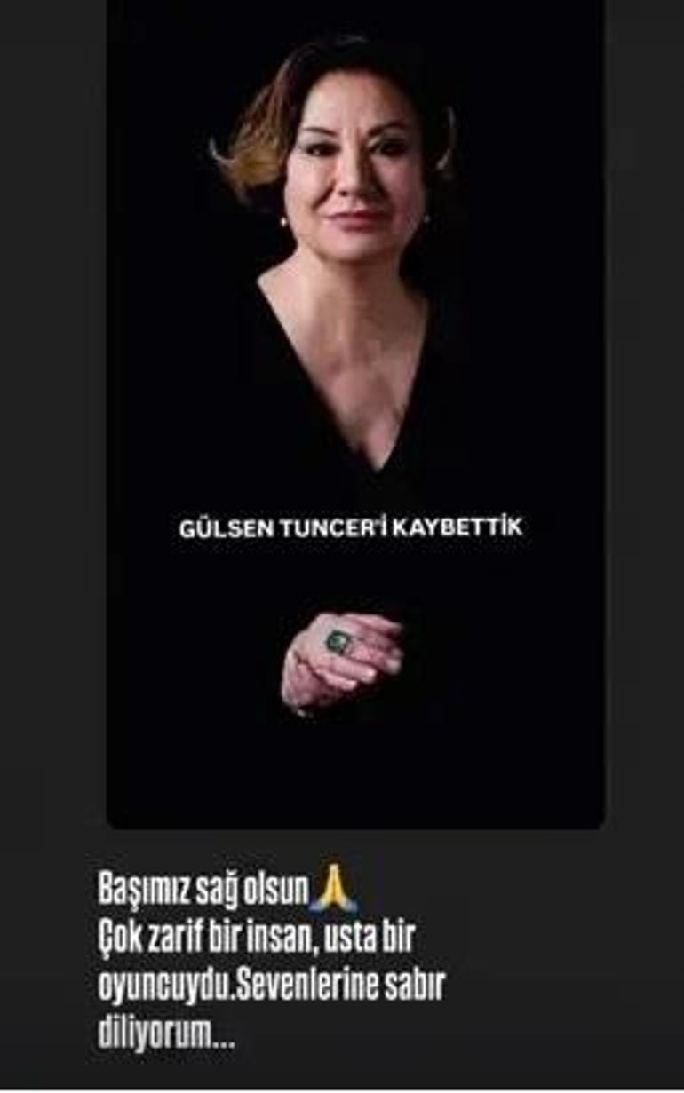 SON DAKİKA | Gülsen Tuncer hayatını kaybetti Sanat camiasından Aşk-ı Memnunun Arsen Hanımına veda