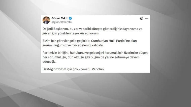 CHP’de Gürsel Tekin muamması