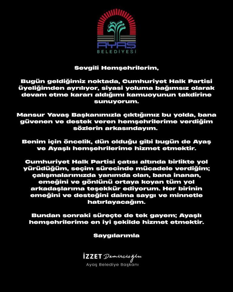  Yavaşın ardından 6 belediye başkanı daha ayrıldı