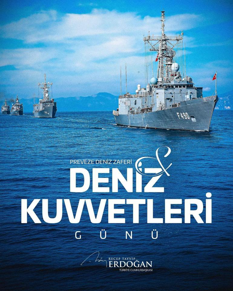 Cumhurbaşkanı Erdoğandan Preveze Deniz Zaferi mesajı