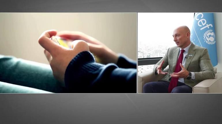 Çocukların 5te 1i sanal dünya mağduru UNICEF Türkiye Temsilcisi Paolo Marchi CNN TÜRKte