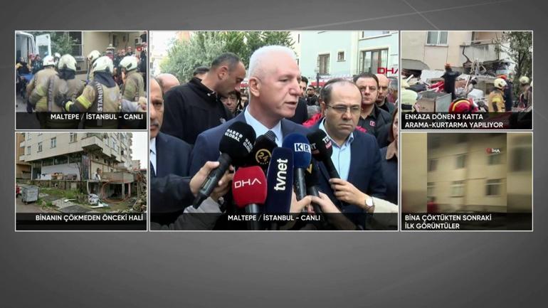SON DAKİKA Maltepede 7 katlı binanın alttaki iki katı çöktü 2 kişi hayatını kaybetti, 3 kişi aranıyor