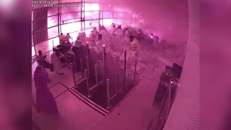 Riyaddaki havalimanına saldırı anı kamerada