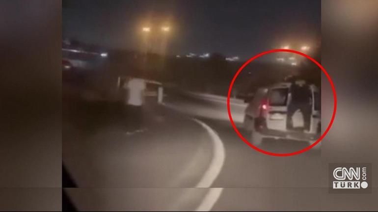 Başakşehir’de ilginç yolculuk Açık bagajda araçtan sarktı