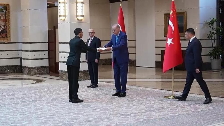 Cumhurbaşkanı Erdoğan, 5 ülkenin büyükelçisini kabul etti