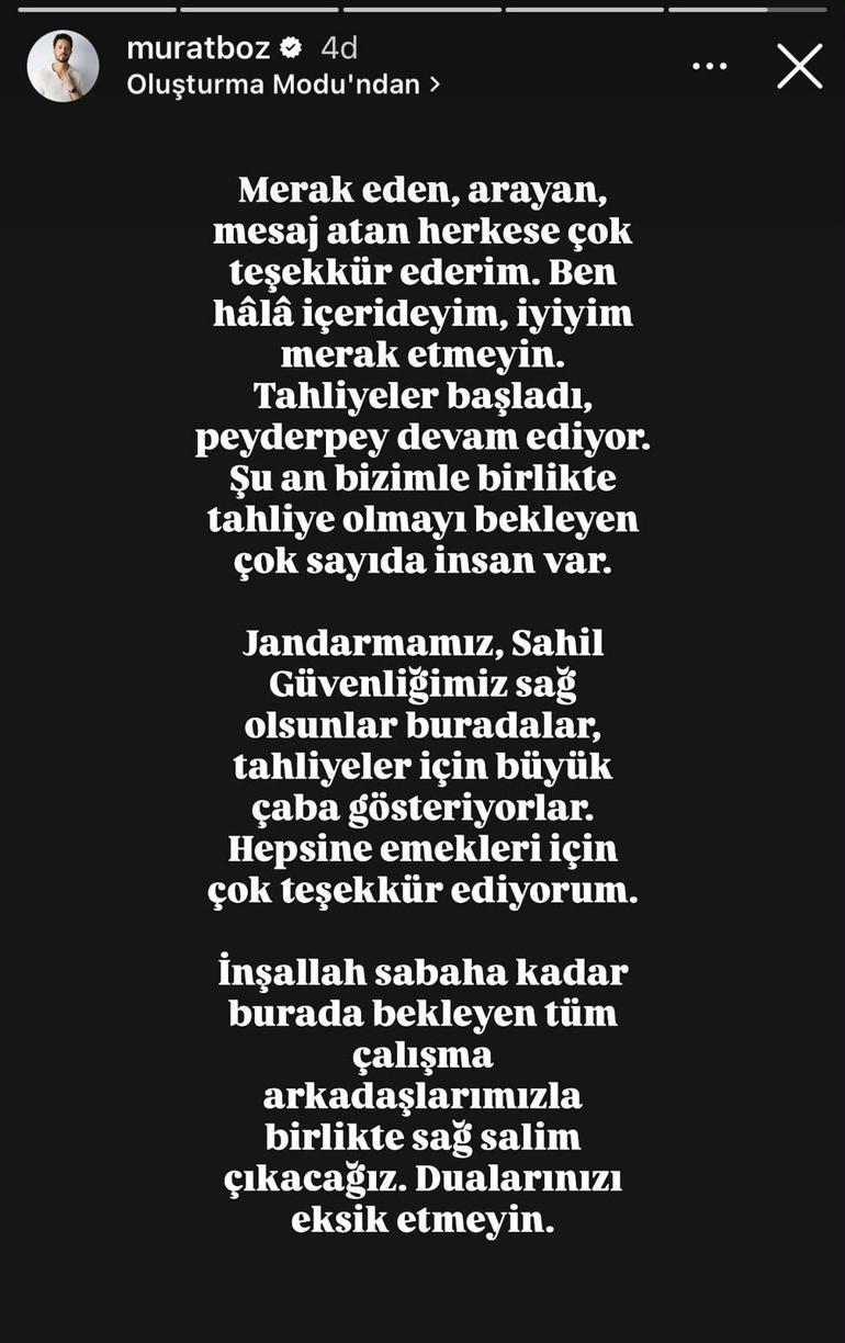 Murat Boz ve Demet Özdemirden yardım çağrısı Ünlü isimlerin evlerini su bastı