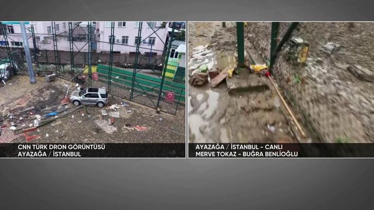 İşte yağmur sonrası İstanbul manzarası… Sel gitti, felaketin izleri kaldı