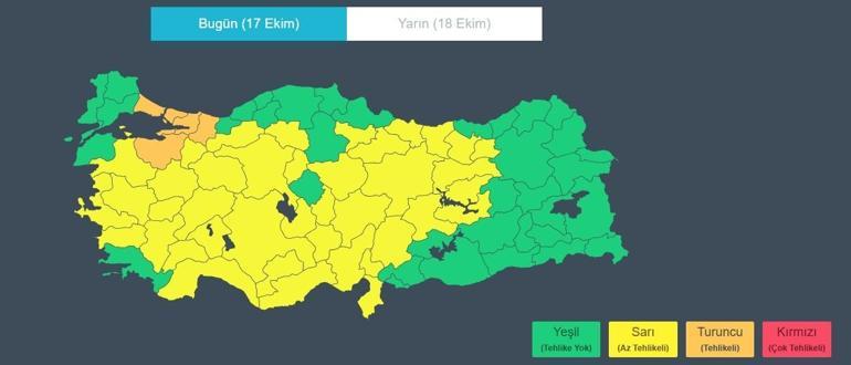 17 EKİM HAVA DURUMU 2026: Bugün hava nasıl olacak İstanbul, Ankara, İzmir Meteorolojik durum Meteorolojiden peş peşe uyarılar