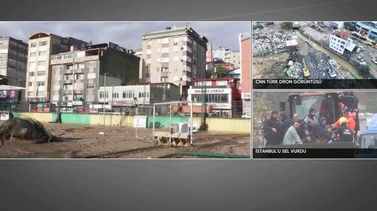 CNN TÜRK görüntüledi: Ayazağa’da selin ardından yıkım başladı