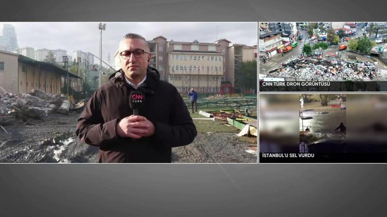 CNN TÜRK görüntüledi: Ayazağa’da selin ardından yıkım başladı