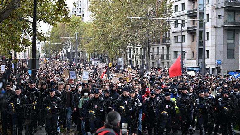 Fransada sokaklar savaş alanına döndü CNN TÜRK Pariste: 200e yakın gözaltı