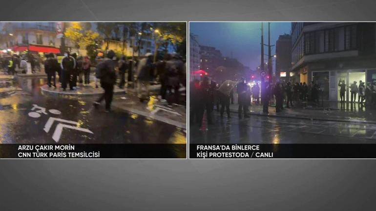 Fransada sokaklar savaş alanına döndü CNN TÜRK Pariste: 200e yakın gözaltı