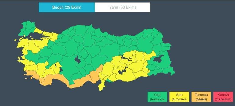 29 EKİM HAVA DURUMU İSTANBUL, İZMİR, ANKARA | Bugün Hava Nasıl Olacak Hangi İllerde Kuvvetli Sağanak Bekleniyor