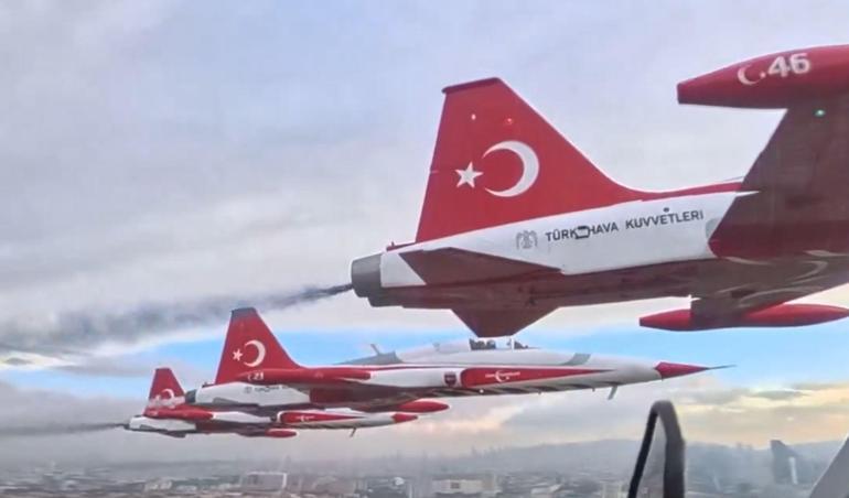 Türk Yıldızlarının kokpitinden Ankaradaki selamlama uçuşu