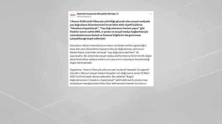 Uygulama 1 Kasım itibarıyla yürürlükte 15 yaş altına sanal medya yasağı