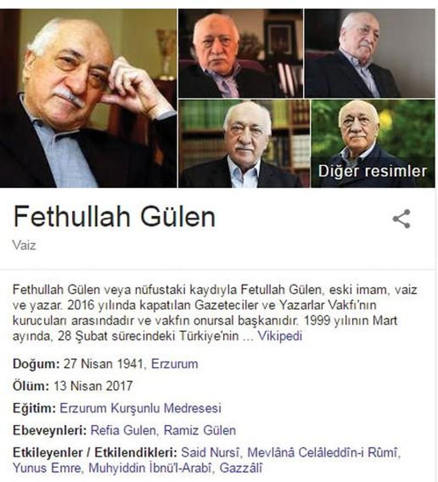 Fetullah Gülenin ölüm tarihini verdiler